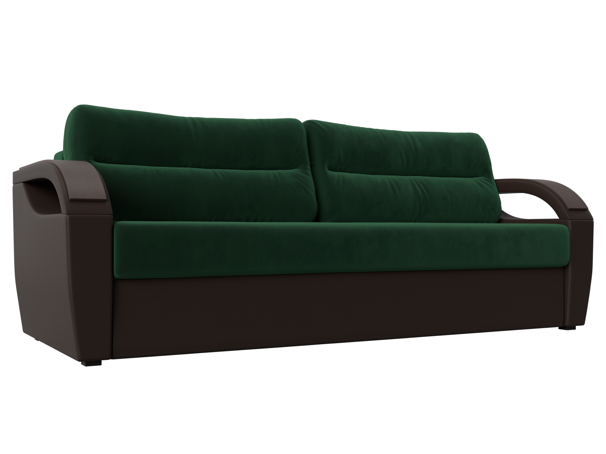 Прямой диван Форсайт (Зеленый\Коричневый)
