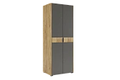 Шкаф двухдверный Адам  дуб крафт золотой/графит