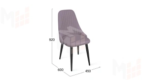 Стул Франк (конус) исп. 2 - ДП2-30 Черный матовый/Микровелюр Catania Lavender (лавандовый)
