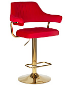 Стул барный DOBRIN CHARLY GOLD (красный велюр (MJ9-45))
