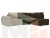 Угловой диван Хьюго правый угол (бежевый\зеленый\коричневый)
