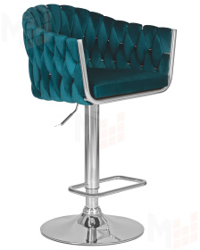 Стул барный DOBRIN MARCEL (морской волны велюр (MJ9-99))