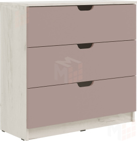 Комод Юниор-4 3 ящика (шарли пинк)