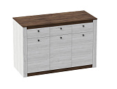 Тумба с тремя ящиками и тремя дверцами Даллас