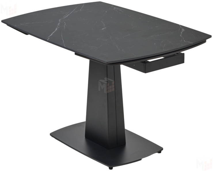 Стол BALDE 120 MATT BLACK MARBLE SOLID CERAMIC / BLACK