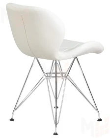 Стул обеденный DOBRIN BUTTERFLY CHROME (ножки хром, цвет белый)