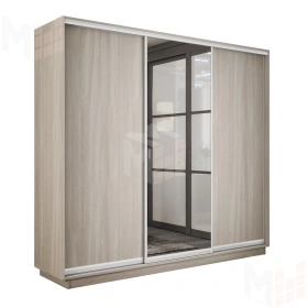 Шкаф-купе Экспресс трио 1 зеркало 1800 (ясень шимо светлый)