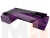 П-образный диван Майами правый угол (Фиолетовый\Черный\Фиолетовый)