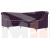Угловой диван Бронкс левый угол (Фиолетовый\Бежевый)