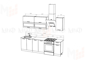 Кухня Техно New 2,0 комп.№2 Белый снег/Ультрамарин софт