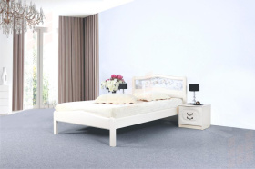 Тахта Людмила 3 Белый полупрозрачный лак 1200