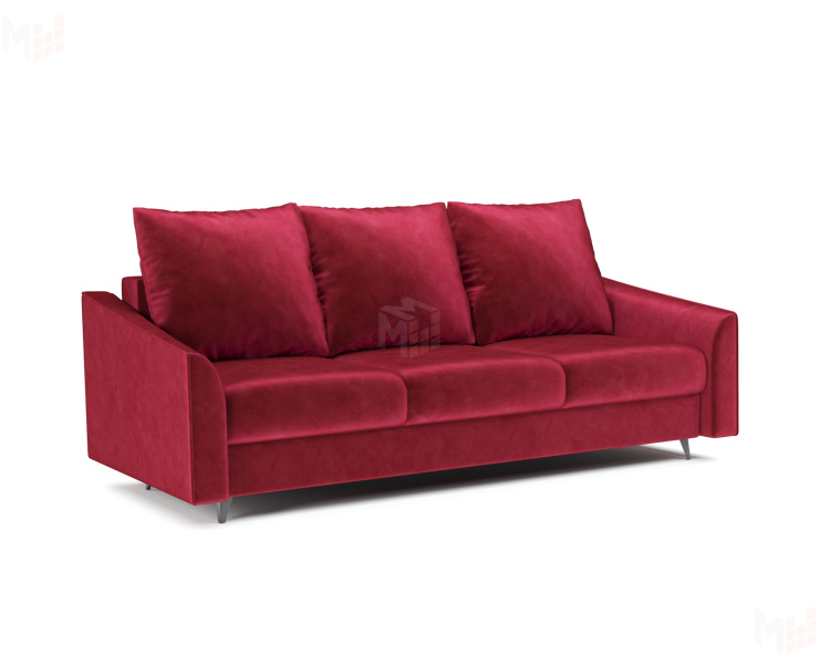 Диван Уэльс (Бархат красный STAR VELVET 3 DARK RED)