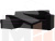 Угловой диван Принстон левый угол (Черный)