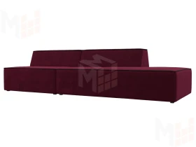 Диван прямой модульный Монс Модерн правый ( Бордовый\Черный )