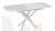 Стол обеденный раздвижной Манхеттен Т1 Белый муар, Стекло матовое белый мрамор