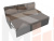Кухонный прямой диван Метро (коричневый\Серый)