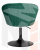 Кресло дизайнерское DOBRIN EDISON BLACK (зеленый велюр (1922-9))