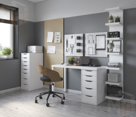 S00432 Ингар 1/5Т стол письменный 120x75x55, белый