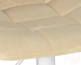 Стул барный DOBRIN TAILOR WHITE (бежевый велюр (MJ9-10))