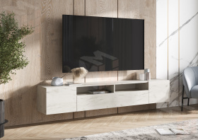 Тумба ТВ Сити (дуб крафт белый)