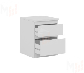 Тумба Кастор 2 ящика (белый)