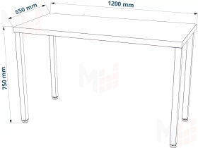 Стол письменный Ингар 1/ТТ  белый