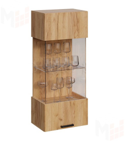 Шкаф стекло навесной Алтея (дуб крафт)