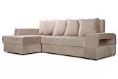 Диван угловой Марго Бежевый Левый Велюр Диван угловой Марго Бежевый Левый Велюр