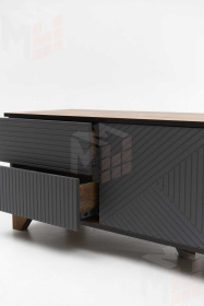 Тумба под ТВ Копенгаген с дверцей (дуб самдал/серый графит)