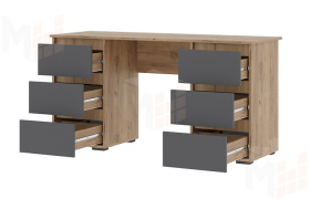 Письменный стол Хелен ПС 02 дуб крафт золото - серый графит