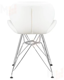 Стул обеденный DOBRIN BUTTERFLY CHROME (ножки хром, цвет белый)