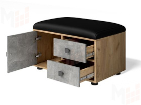 Обувница Мини-Лайт МЛ-5 Дуб крафт золотой/ателье светлое