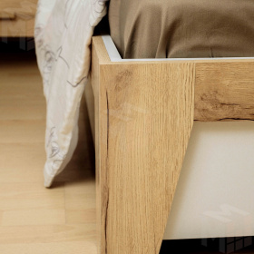 Кровать Айрис 308 Люкс (1400) Белый/Дуб золотистый