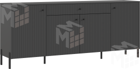 Комод Оливия (графит софт) ножки металл