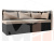 Кухонный диван Метро с углом справа (Бежевый\Черный)