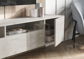 Тумба ТВ Сити (дуб крафт белый)