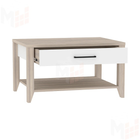 Стол журнальный AURELIO 16 Блеквуд сатиновый/Белый