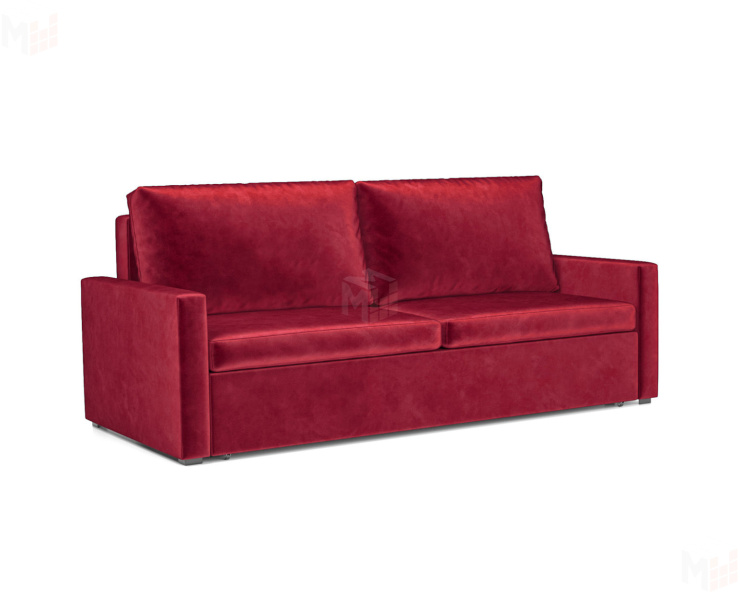 Диван прямой Поло Бархат красный STAR VELVET 3 DARK RED