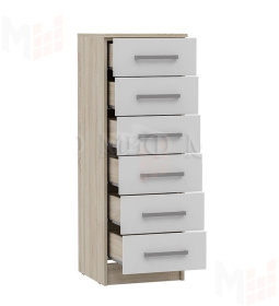 Комод Мартина 400 (сонома/белый глянец)