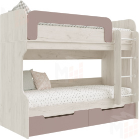 Кровать двухъярусная Юниор-4 (шарли пинк)