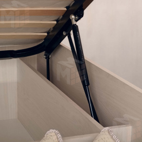 Кровать с подъемным механизмом  PAOLA 307 Люкс (1600) Ясень светлый патина