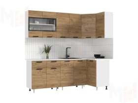 Кухня Рио New угловая 2,2*1,0 м Крафт золотой