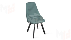 Стул Франк (паук) исп. 2 - ДП2-30 Черный матовый/Madera Aquamarine (аквамарин)