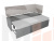 Кухонный прямой диван Стоун с углом (серый\бежевый)
