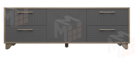 Тумба под ТВ Копенгаген с дверцей (дуб самдал/серый графит)