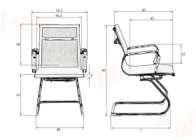 Офисное кресло для посетителей DOBRIN CODY MESH (бежевый (22039))