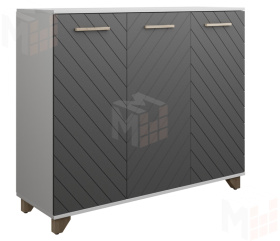 Комод Стокгольм  (Белый/серый графит)