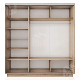 Шкаф-купе Экспресс трио 2 зеркала 2400 (Сонома)