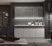 Кухня Оливия 2,0 белый глянец/мрамор глянец