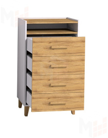 Комод  Айрис 45 Белый/Дуб золотистый